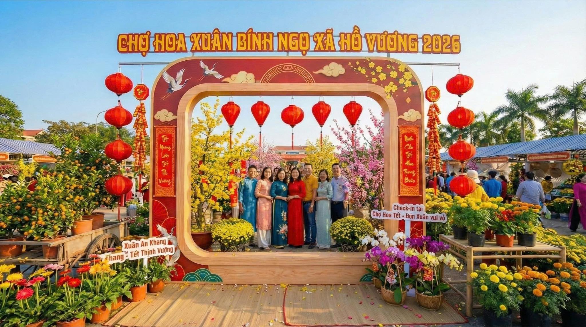 Chợ hoa Xuân xã Hồ Vương năm 2026