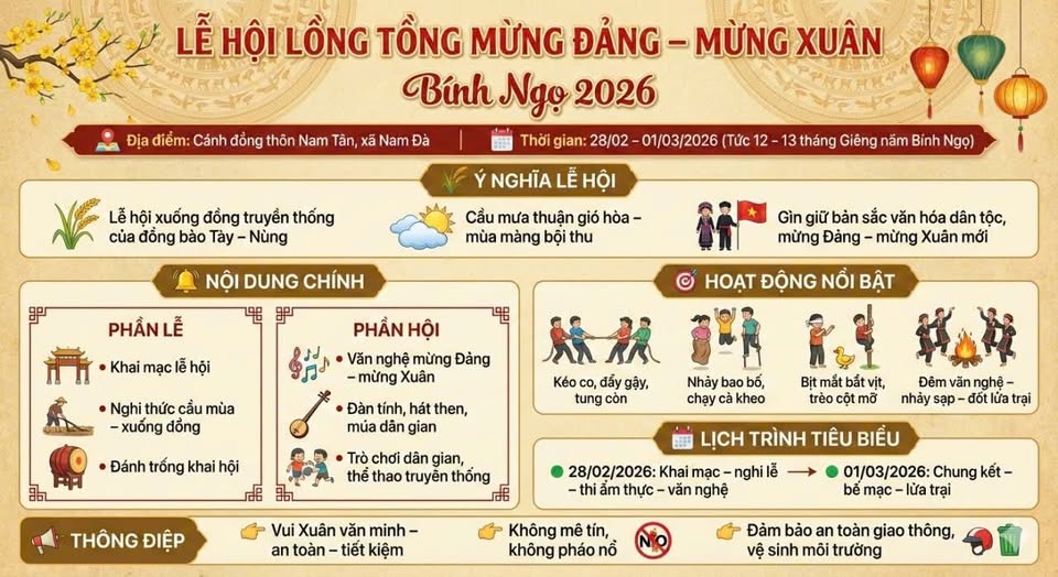 Lễ hội Lồng Tồng (Xuống đồng) Bính Ngọ 2026