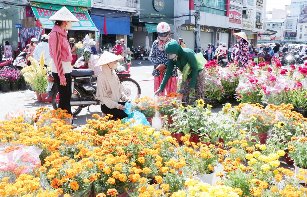Chợ hoa xuân phường Trà Vinh